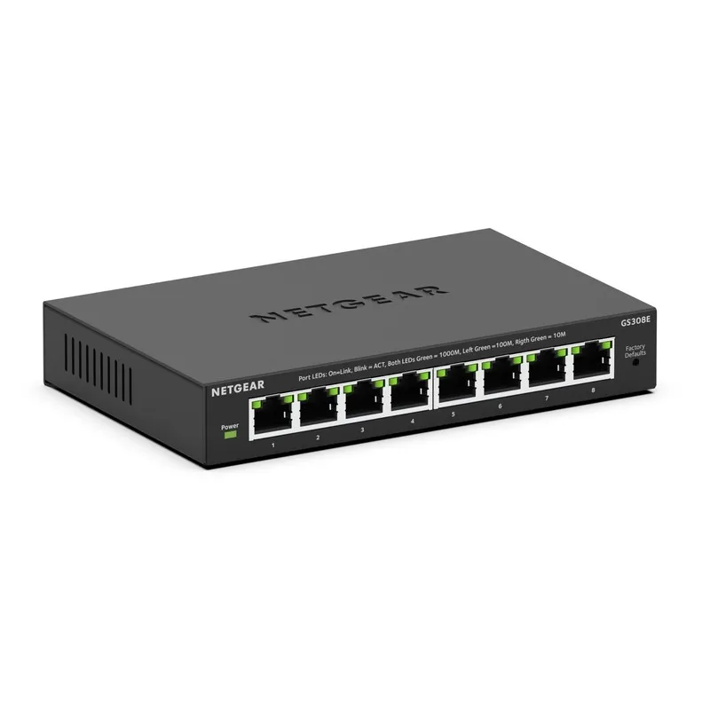 Коммутатор 8-Port Gigabit Ethernet Easy Smart Managed Essentials Switch (GS308E)