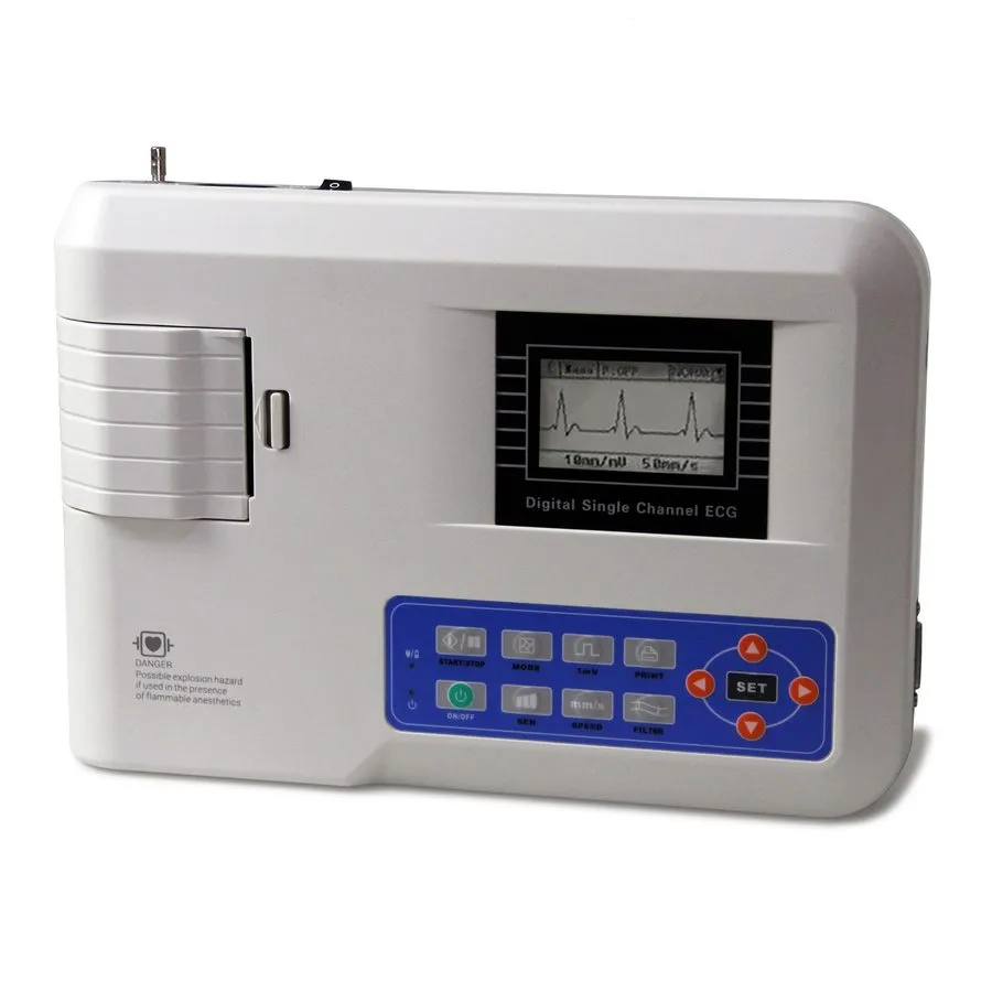 Электрокардиограф 1-Channel 12-Lead Digital EKG Machine Medical ECG100G Electroc — фото лота 1