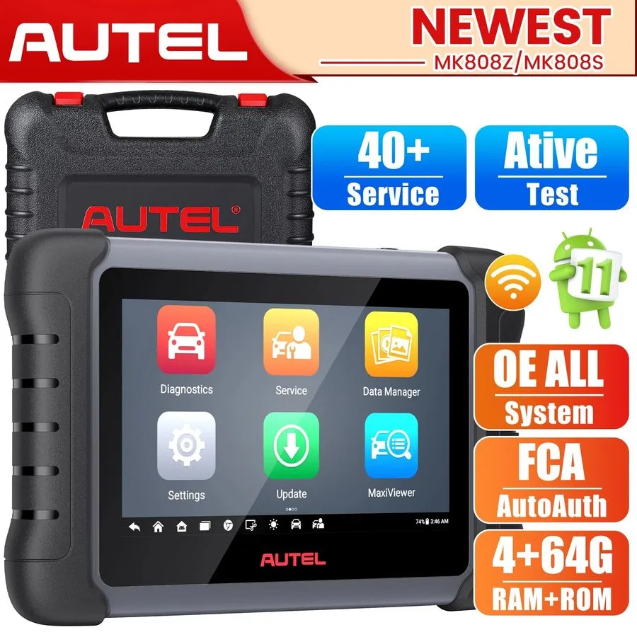 Диагностический сканер AUTEL MK808Z Auto OBD2 Scanner Bidirectional Active Test 