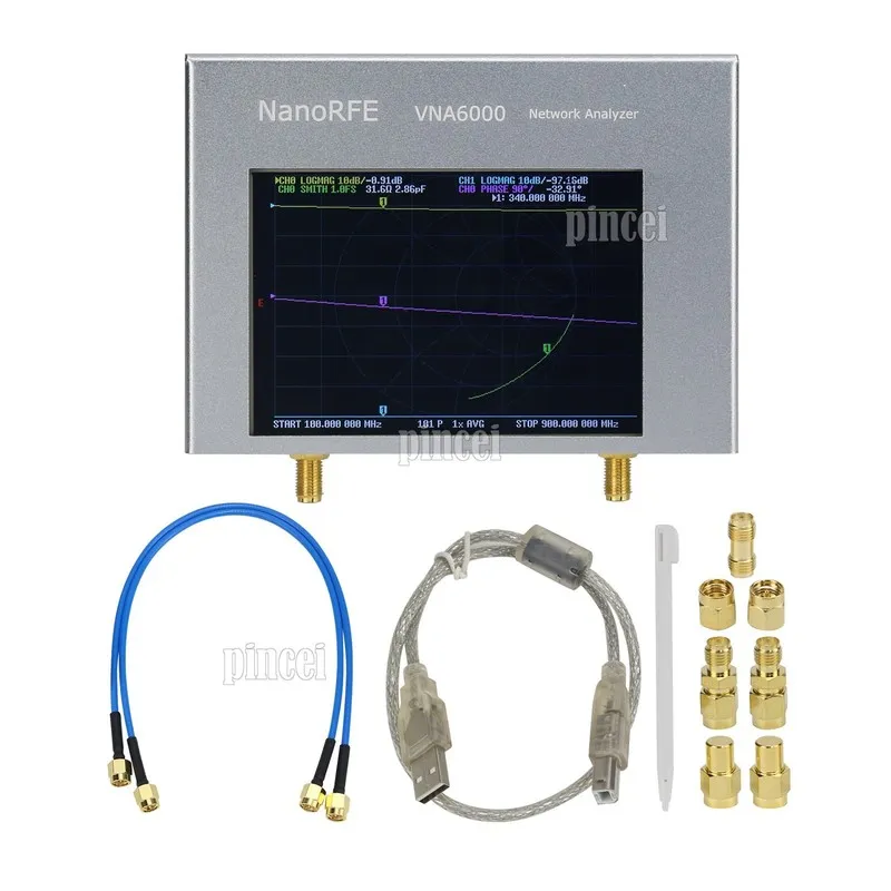 Анализатор цепей VNA6000-A Two Port 6GHz Portable Vector Network Analyzer with 9