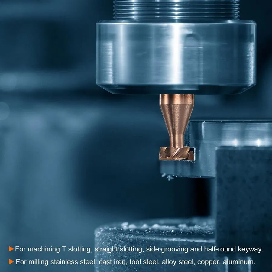 Режущий инструмент 6mm T-Slot End Mill 4 Flute Solid Carbide 0.5mm Cutting Width — фото лота 2