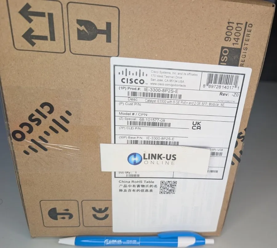 Коммутатор Cisco IE-3300-8P2S-E 10 Port Catalyst Switch