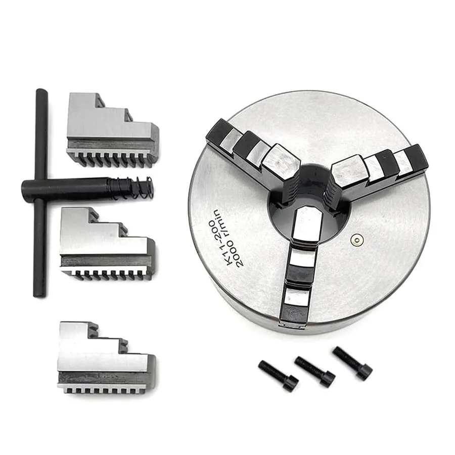 Режущий инструмент 3 Jaw Self Centering Lathe Chuck для Milling 8'' Silver Harde