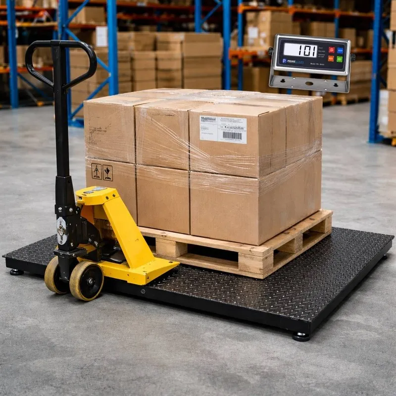 Весы PS-700-3x3 (36"x 36") Industrial Floor Scale with Metal Indicator 5000 lbs