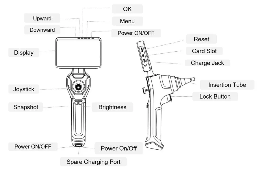 Измерительный щуп Vividia CXM-4010 Joystick 360 Articulating Borescope 5" Monito — фото лота 2