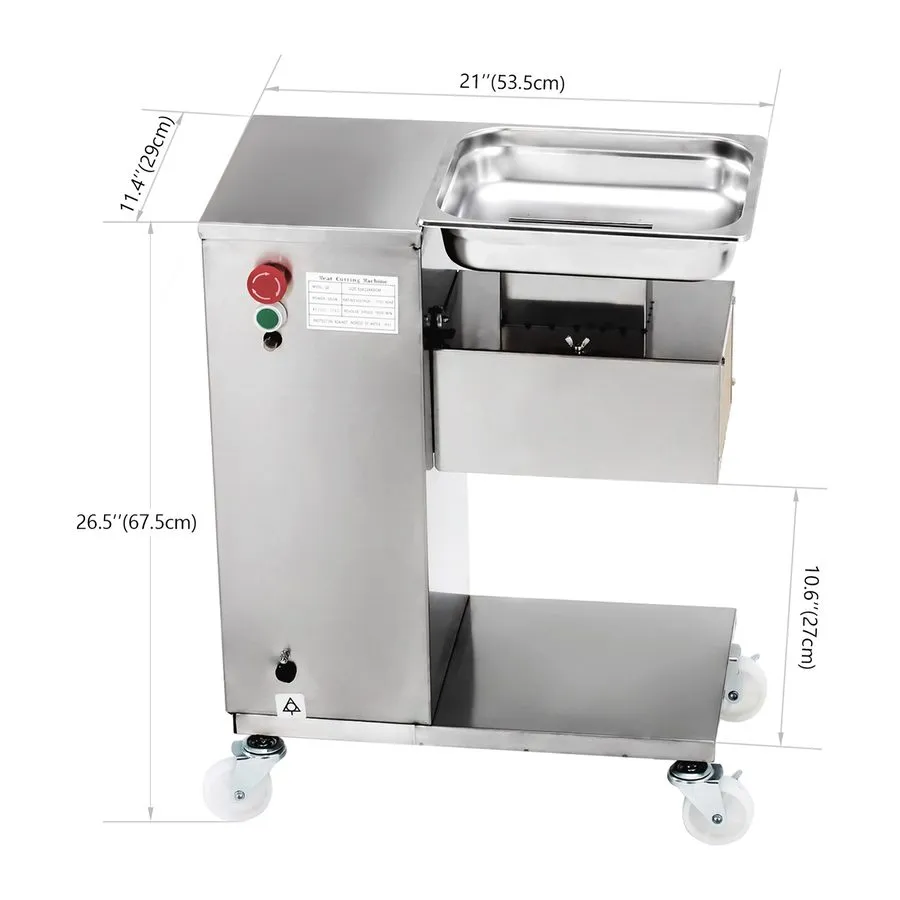 Слайсер 110V QE 500kg/h Commercial Meat Slicer with 5mm Blade Meat Cutting Machi