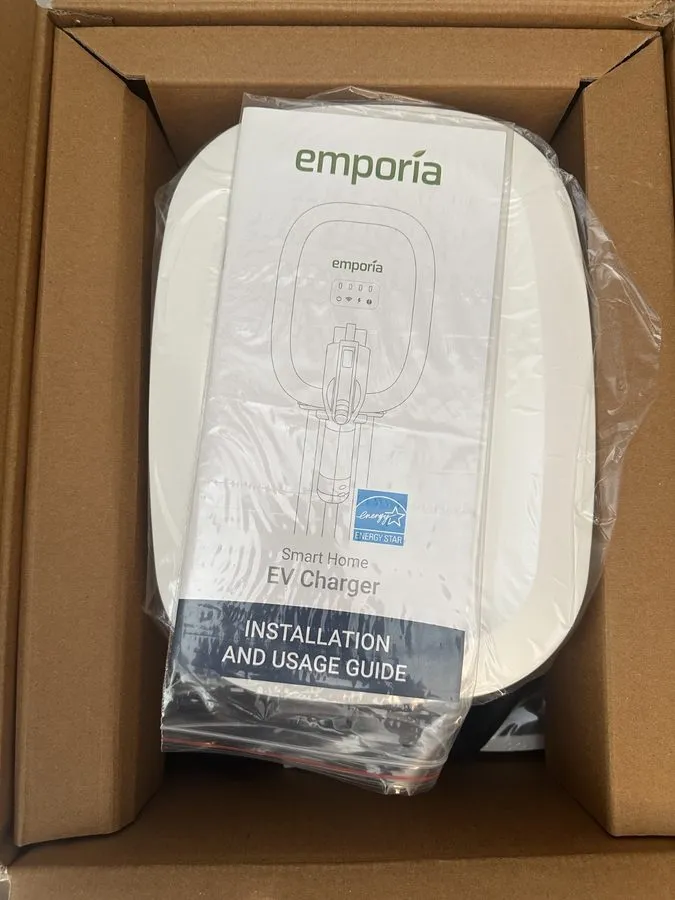 Аккумулятор Emporia EMEVSE1 A-N-J White Level 2 EV Charger 48A NACS Hardwired