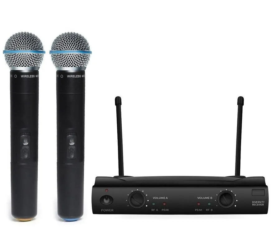 Микрофон Dual Wireless Karaoke Microphone System для SHURE Beta58A Wireless Mic 