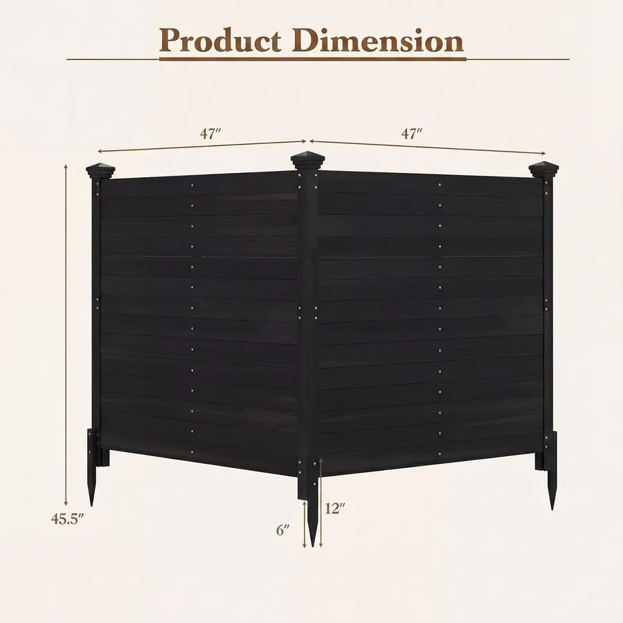 Кондиционер Outdoor Privacy Fence 47 x 47-Inch 3-Panel Air Conditioner Fence — фото лота 1