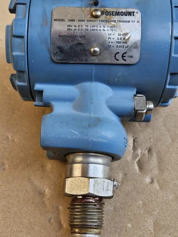 Датчик давления Rosemount 2088/2090 SMART G3S22B2I1C4, BAS00ATEX1166X, Sensor Pr — фото лота 1