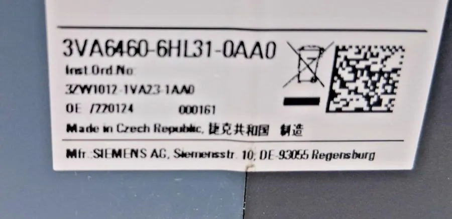 Автоматический выключатель Siemens 3VA6460-6HL31-0AA0 Circuit Breaker