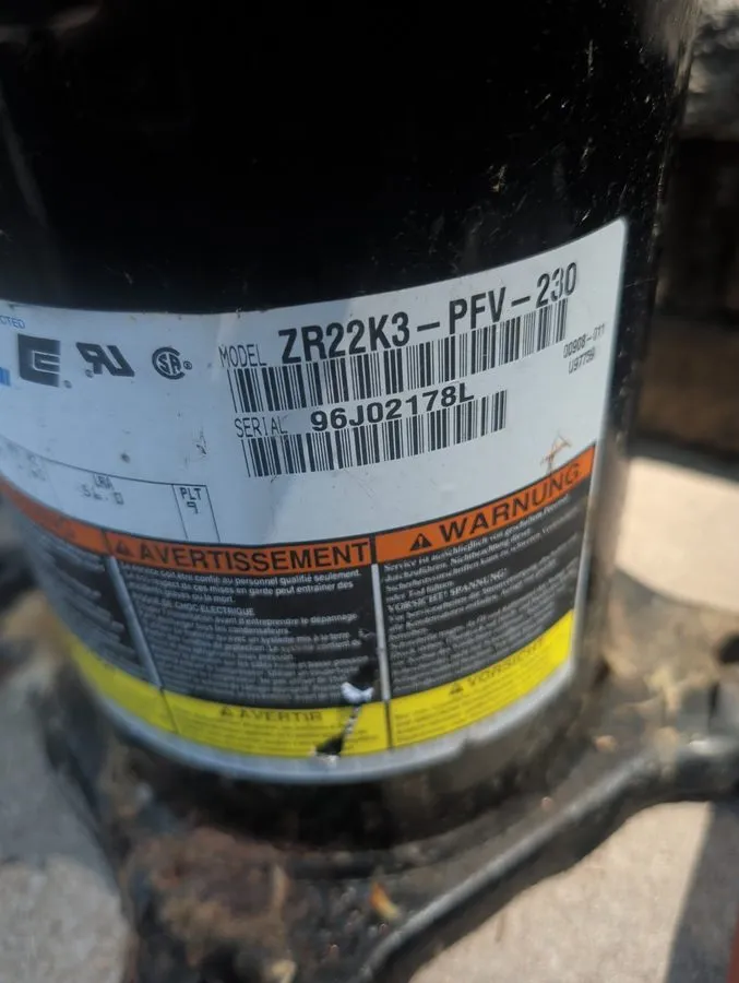 Компрессор Copeland ZR22K3-PFV-130 ZR22K3-PFV-230 ZR22K3-PFV-830 Scroll Compress