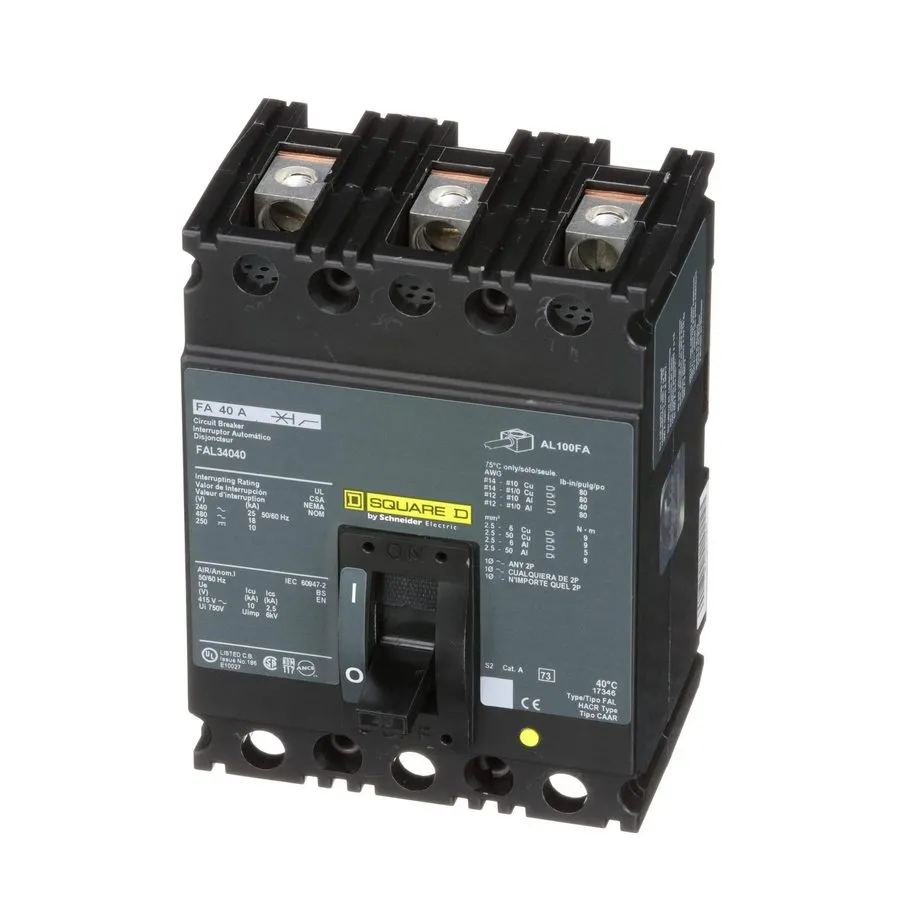 Автоматический выключатель Square D FAL34040 I-Line Circuit Breaker 40A 3P 480V 