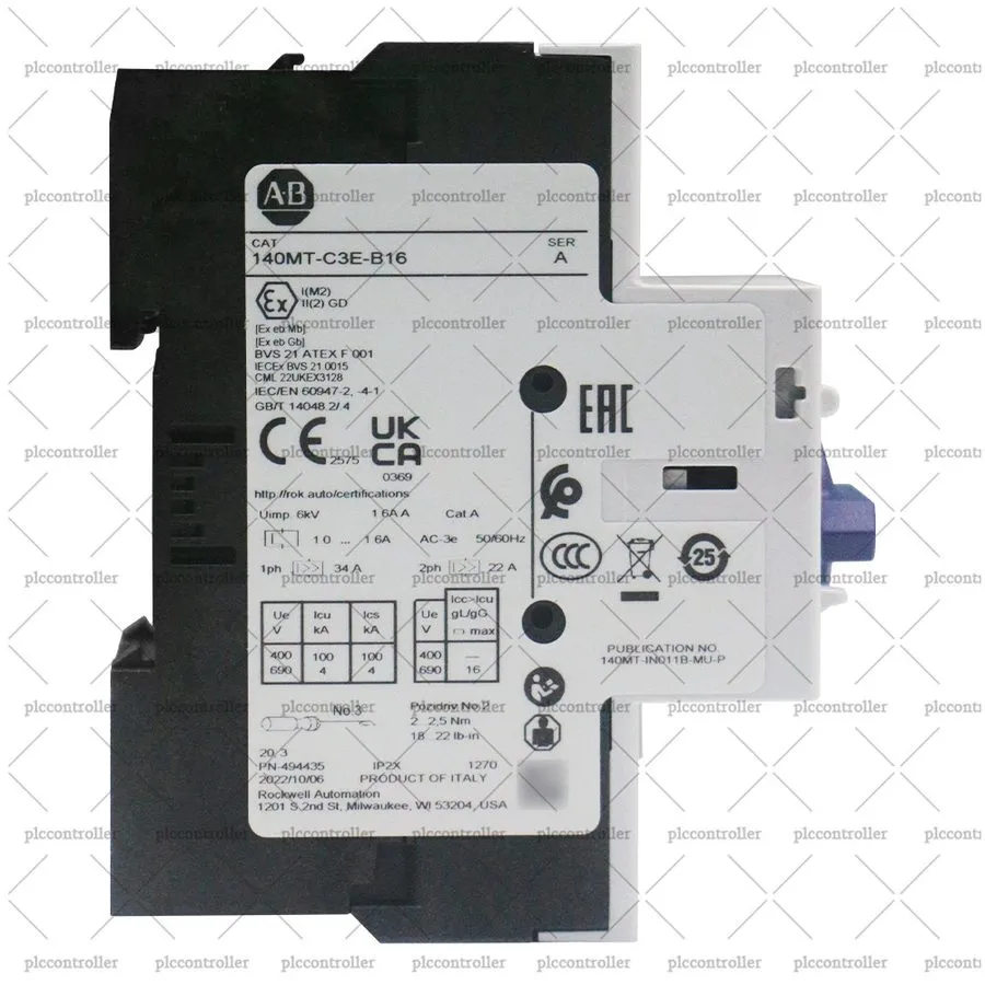 Автоматический выключатель Allen Bradley 140MT-C3E-B16 Motor Protection Circuit 