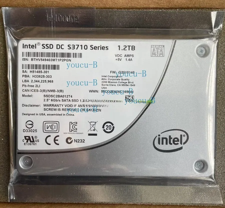 SSD-накопитель Intel DC S3710 Series 1.2TB SSD 6GB/s 2.5" SATA SSDSC2BA012T4P So — фото лота 1