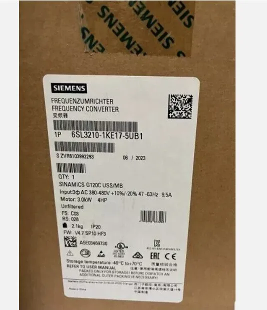 Привод Siemens 6SL3210-1KE17-5UB1 G120C RATED POWER 3,0KW