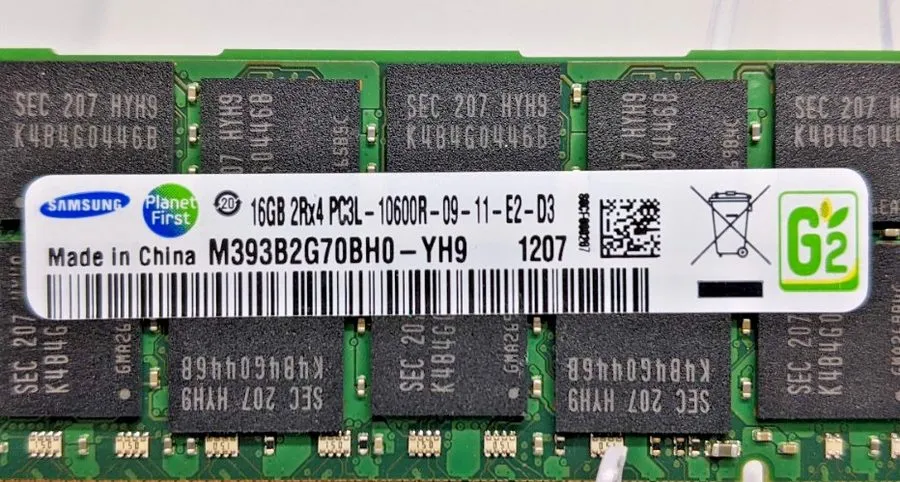 Модуль памяти M393B2G70BH0-YH9 Samsung 16GB DDR3 Registered ECC PC3-10600 1333Mh