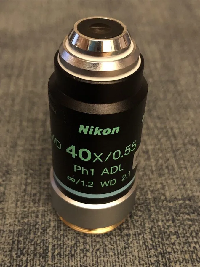 Объектив микроскопа Nikon Microscope Objective LWD 40x/0.55 Ph1 ADL WD 2.1 CFI M — фото лота 1