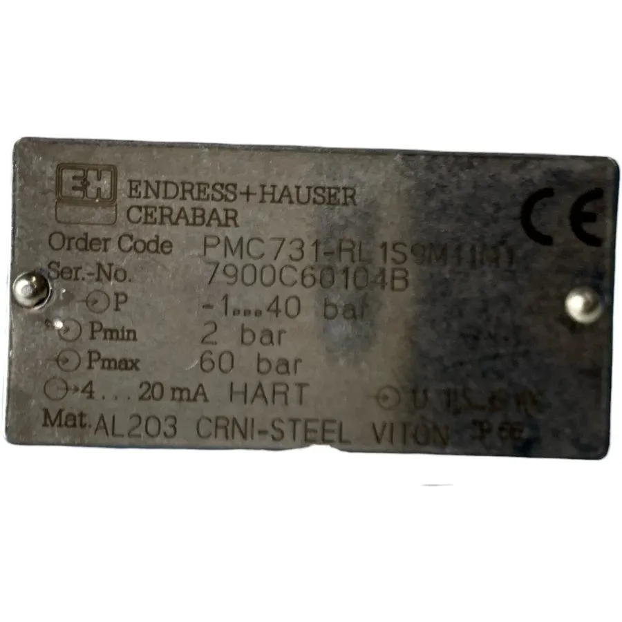 Датчик давления Endress + Hauser Cerabar Pmc731-Rl1S9M11 Pressure Sensor Pressur