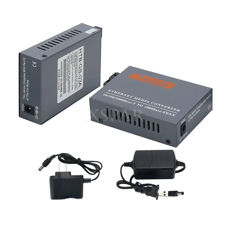 Медиаконвертер HTB-GS-03 Gigabit Fiber Optical Media Converter Single Mode to RJ