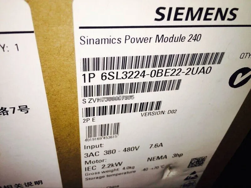 Частотный преобразователь Siemens 6SL3224-0BE22-2UA0 SINAMICS POWER MODULE 240 2