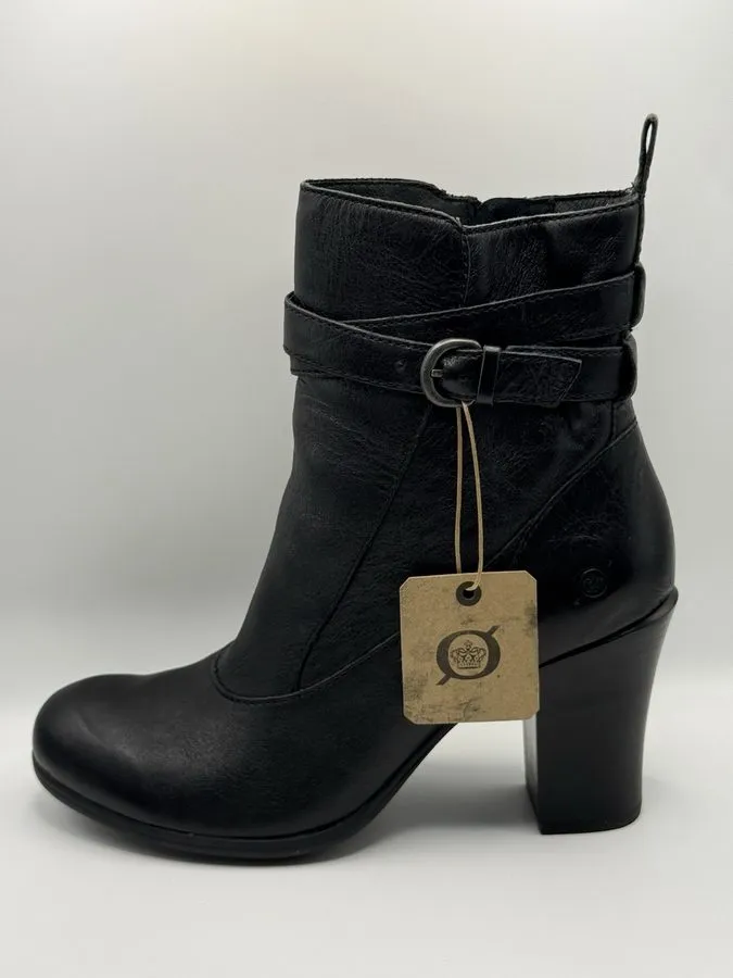 Жгут проводов Born Women’s Chyler Harness B55803 Black Leather Ankle Boots Size  — фото лота 1