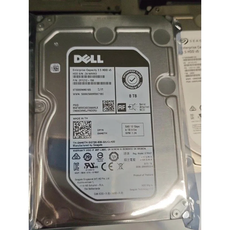 Жёсткий диск Dell 0M40TH ST8000NM0185 8TB 7.2K SAS 12Gbps 3.5" Enterprise Server