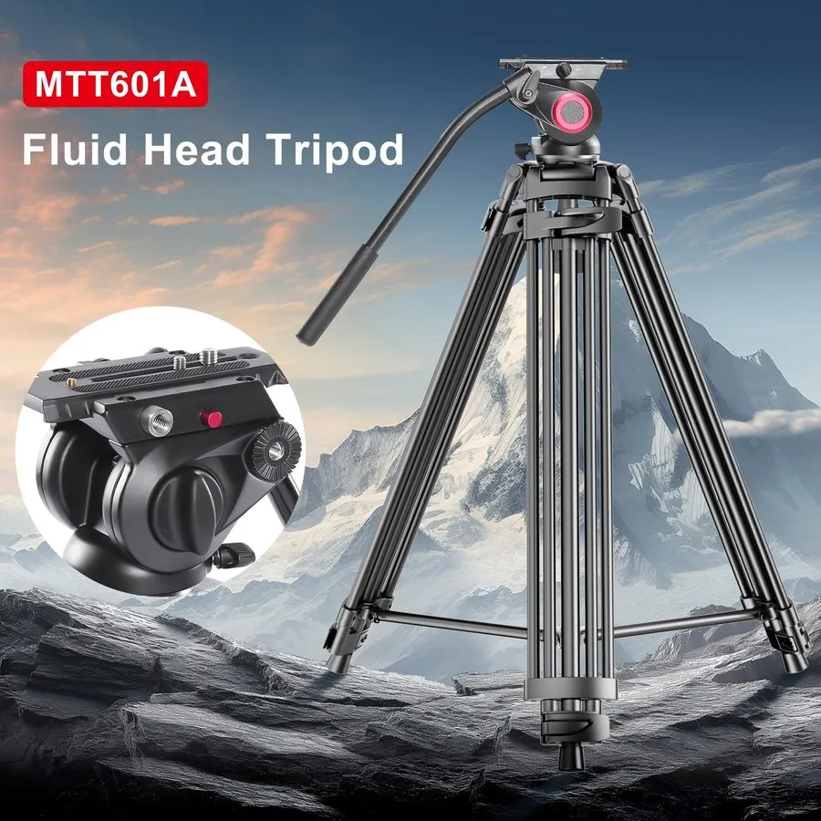 Камера Mtt601a Fluid Head Tripod Flexible Tripod — фото лота 1