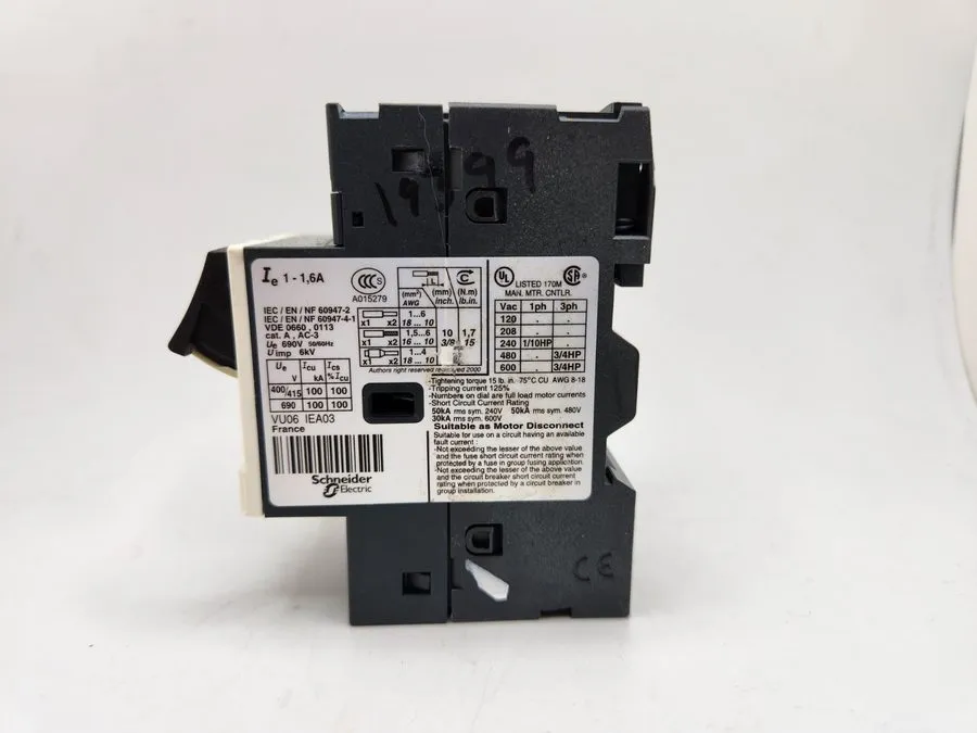 Автоматический выключатель Telemecanique GV2ME06/1-1.6A Motor Control Circuit Br