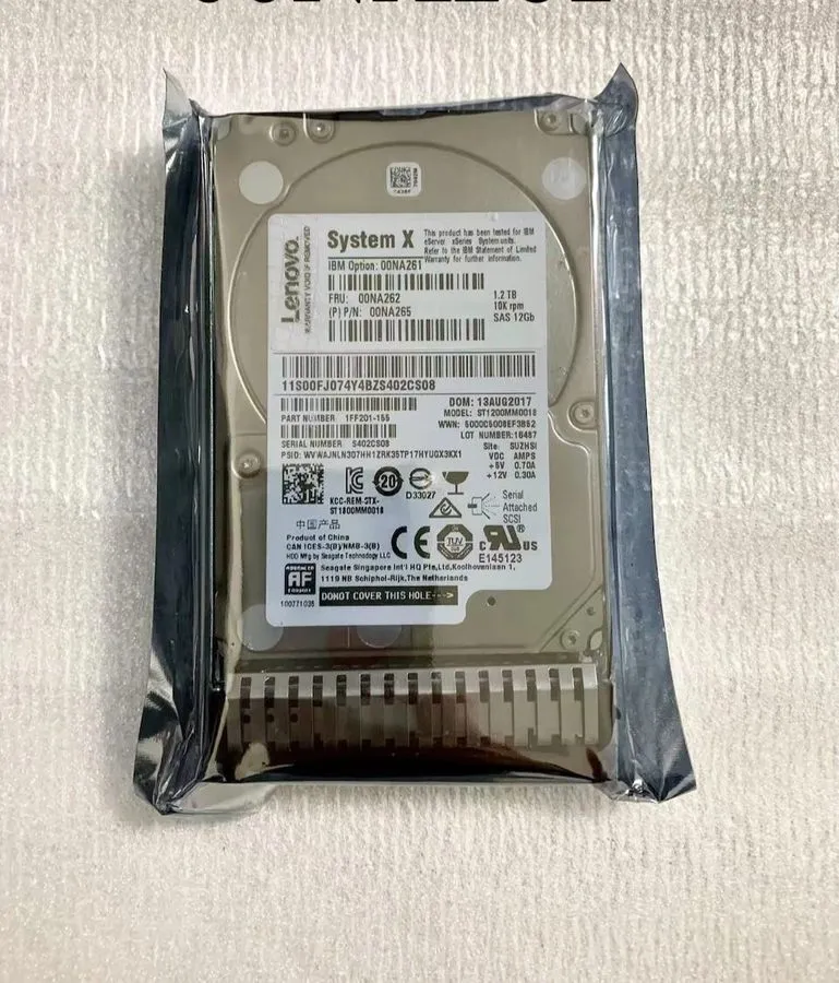 Жёсткий диск Lenovo 00NA262 SystemX 1.2TB 2.5" 10K SAS 12Gb/s G3HS HotSwap 2.5" 