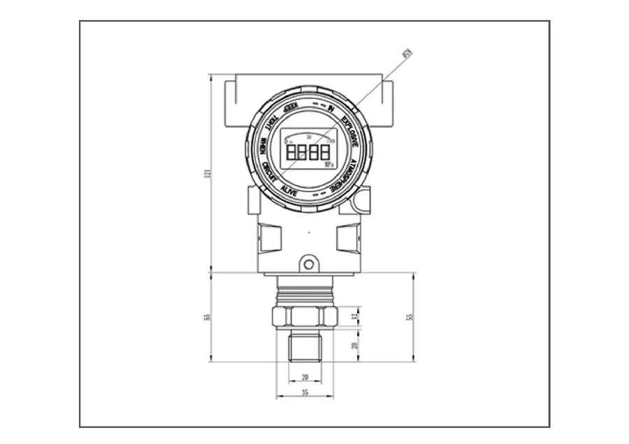 Датчик давления Pressure Transmitter 4-20mA HART RS485 High Accuracy Threaded Se
