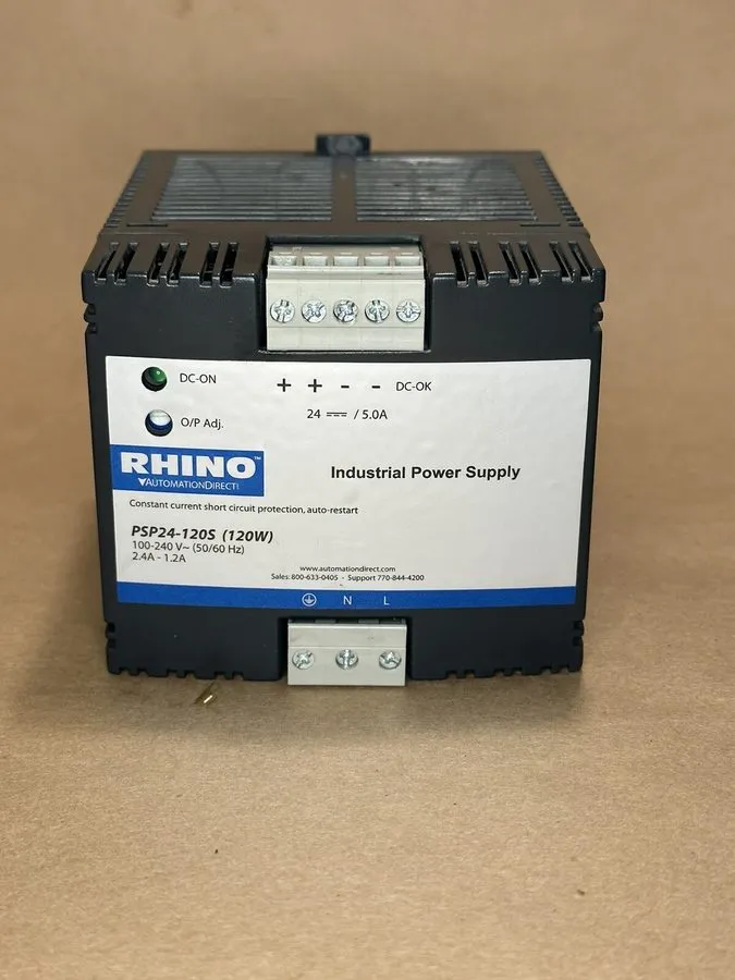 Блок питания RHINO PSP24-120S 24V DC 5A 120W DIN Rail Power Supply 120/240VAC