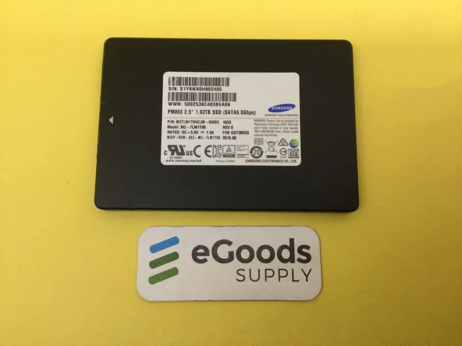 SSD-накопитель MZ-7LM1T90 Samsung PM863 1.92TB SATA 6Gbps 2.5'' MZ7LM1T9HCJM-000