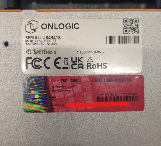 Док-станция OnLogic ML100G-51 Fanless industrial PC, i5-8265U, 8GB RAM, 128GB SS