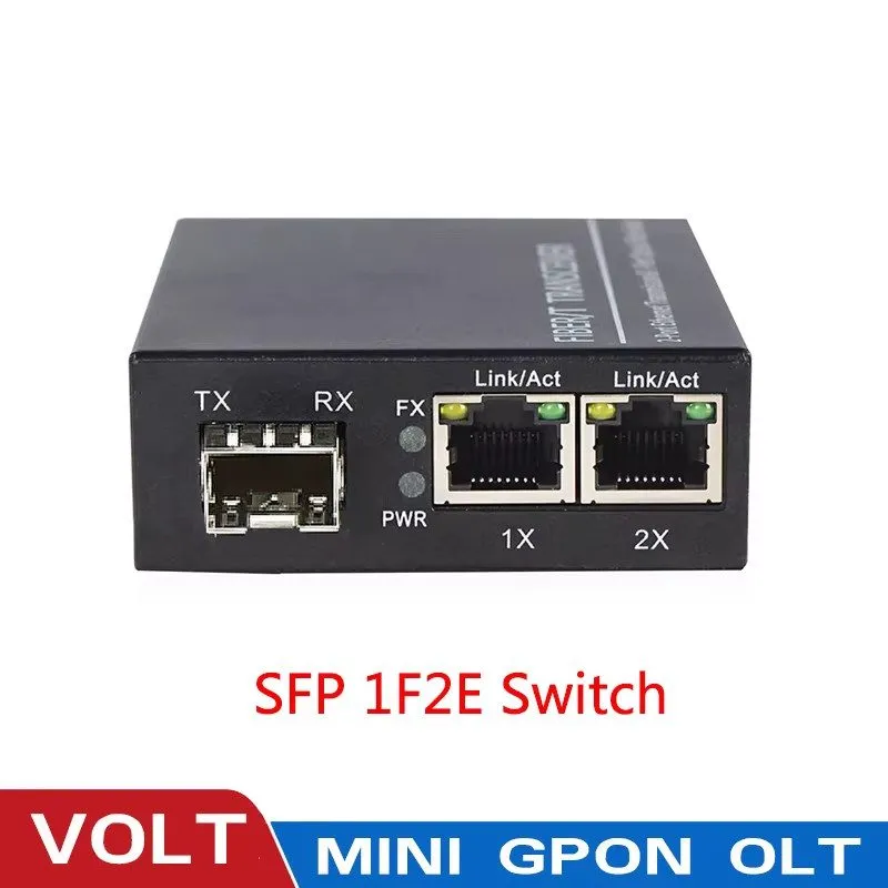 Медиаконвертер 10/100/1000M Gigabit media converter 1SFP2E fiber ethernet fiber 