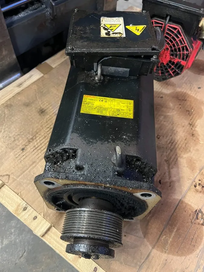 Шпиндель Fanuc #A06B-1406-B150 AC Spindle Motor Damaged Electrical Box