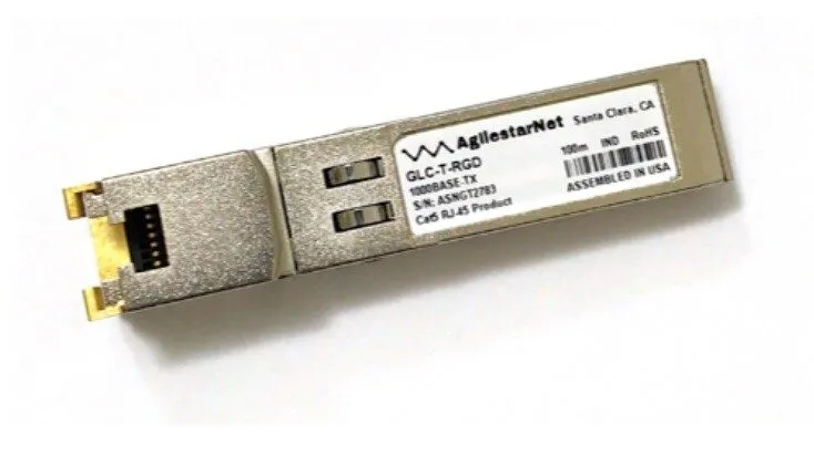 Трансивер Cisco GLC-T-RGD compatible 1000BASE-TX SFP-T 10/100/1000 Copper RJ45 1