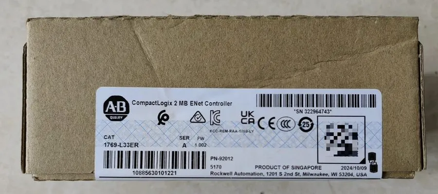 ПЛК AUTHENTIC 2023 SEALED Allen-Bradley 1769-L33ER CompactLogix
