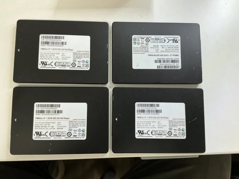 SSD-накопитель Samsung PM863a 2.5"1.92TB SSD SATA 6.0Gpbs Solid State Drive MZ-7 — фото лота 1