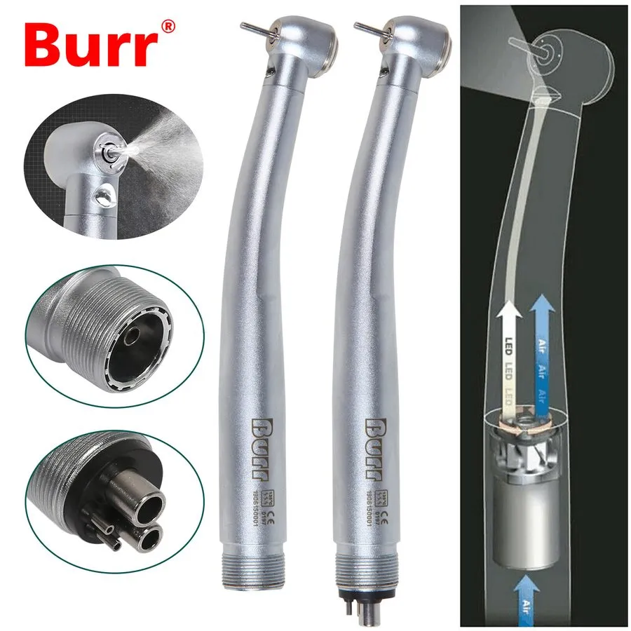 Стоматологический наконечник Dental Fiber Optic LED E-generator high Speed Handp — фото лота 2