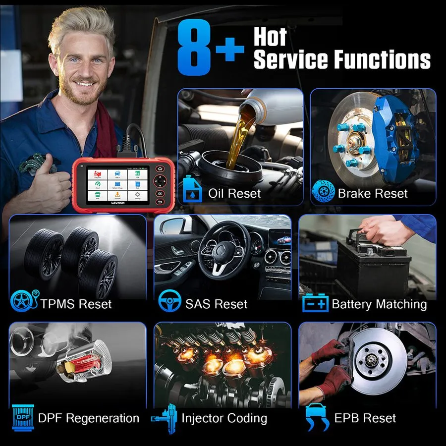 Диагностический сканер 2026 LAUNCH CRP129I Car OBD2 Scanner Engine ABS SRS SAS T