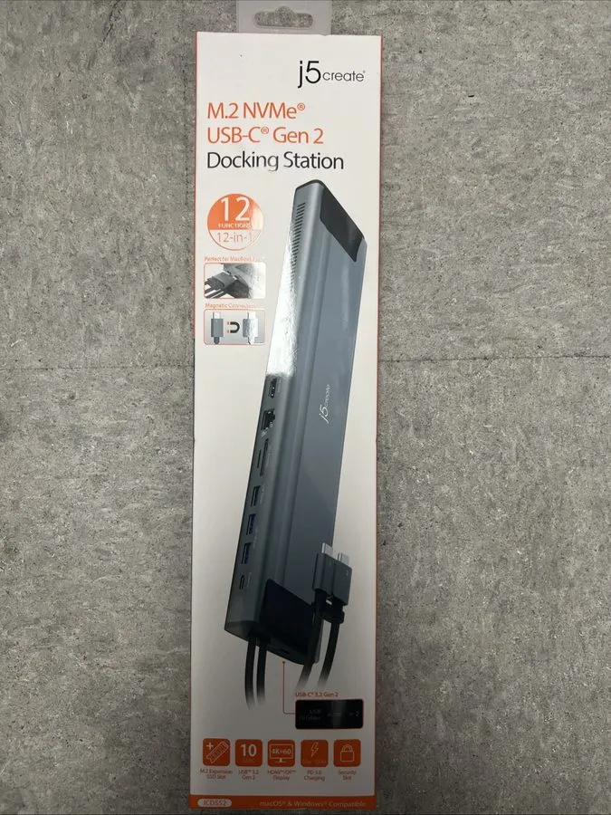 Док-станция J5 CREATE M.2 NVMe USB-C 3.2 GEN 2 12 Function DOCKING STATION JDC55