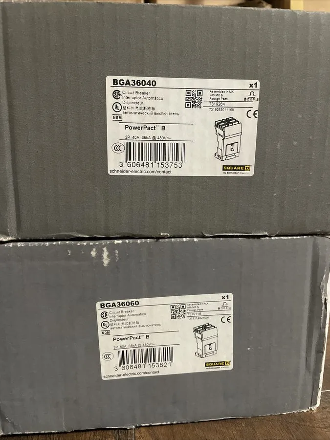 Автоматический выключатель Square D PowerPact BGA34070Y 70A 480V 3P Circuit Brea