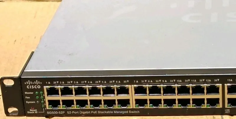 Коммутатор Cisco SG500-52 52-Port Gigabit PoE Stackable Managed Switch — фото лота 2