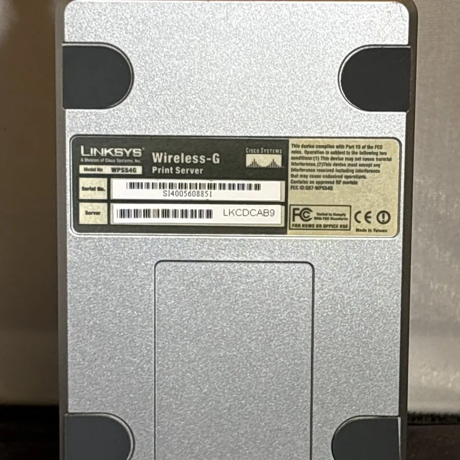 Оргтехника Linksys WPS54G Wireless-G Print Server USB Ethernet Cisco Systems — фото лота 2