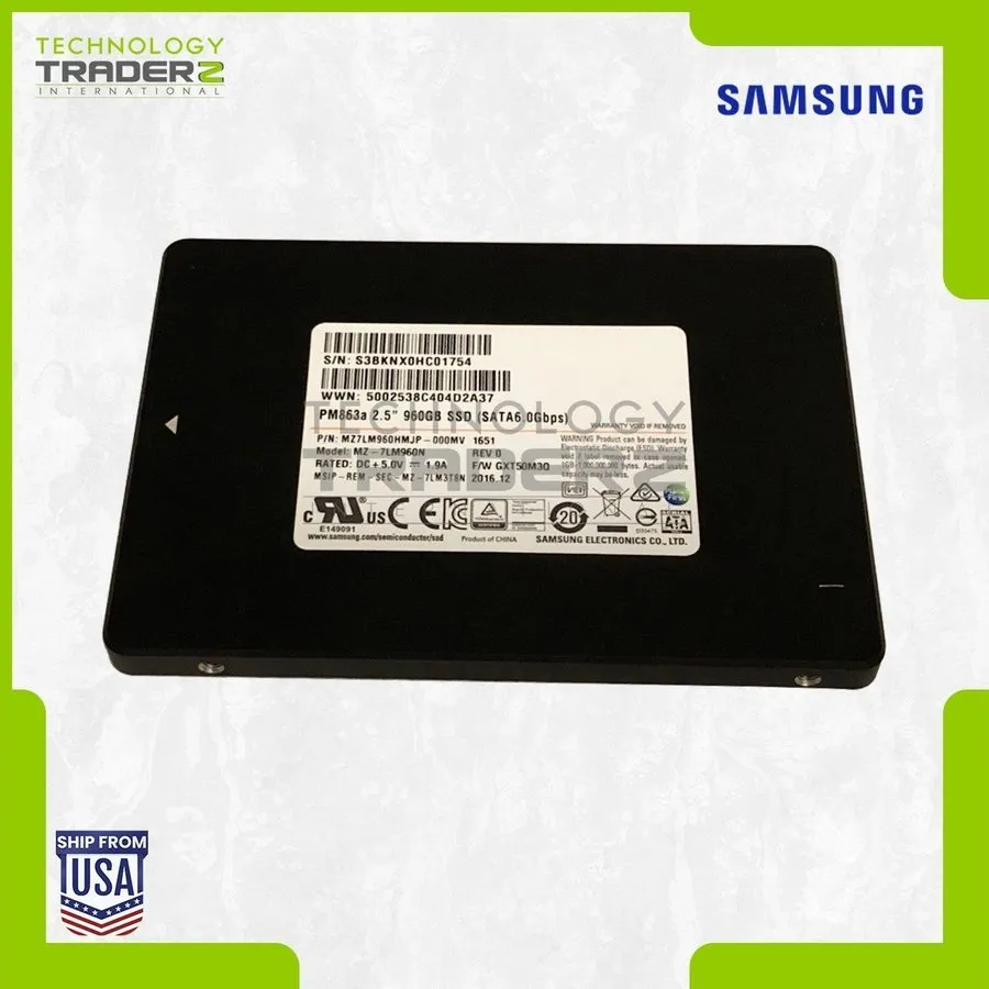 SSD-накопитель MZ7LM960HMJP-000MV Samsung PM863a 960GB TLC SATA 6Gbps 2.5” SSD M