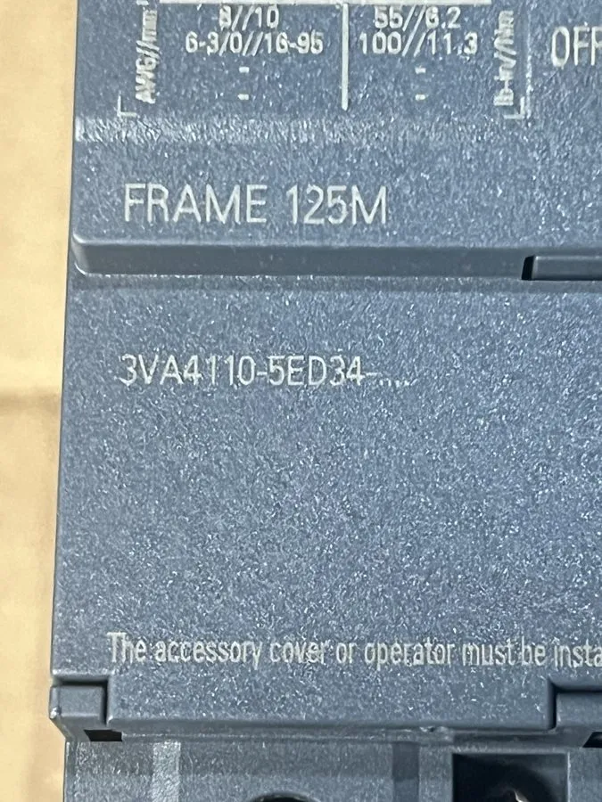 Автоматический выключатель SIEMENS 3VA4110-5ED34-0AA0 CIRCUIT BREAKER 3P 100A 48