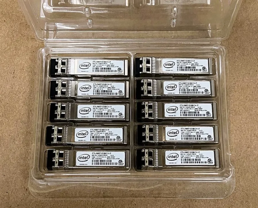 Трансивер Intel 10G 850nm 300M SFP+ Optical Transceiver Dell FTLX8571D3BCV-IT E6