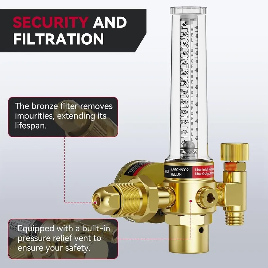 Расходомер ARCCAPTAIN Argon/CO2/Helium Regulator, MIG and TIG Flow Meter Gas Reg