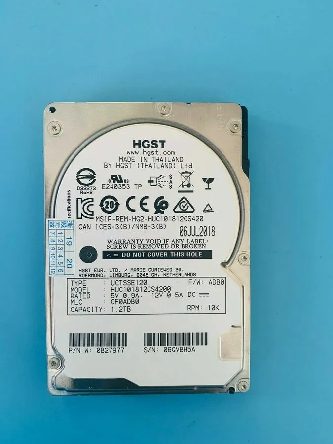 Сервер H.G.S.T 1.2TB HUC101812CS4200 10K 12Gb/s SAS 2.5'' Server Hard Drive